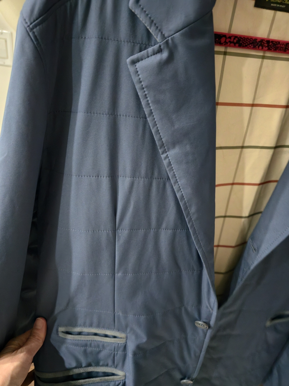 Loro Piana Storm System Blue Lightweight Sport Coat Blazer XL Italy - Picture 3 of 16